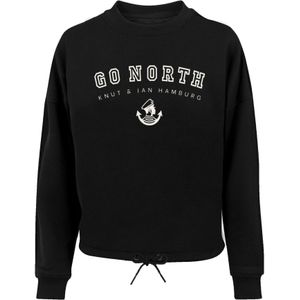 F4NT4STIC Sweatshirt 'Go North Knut & Jan Hamburg'  zwart