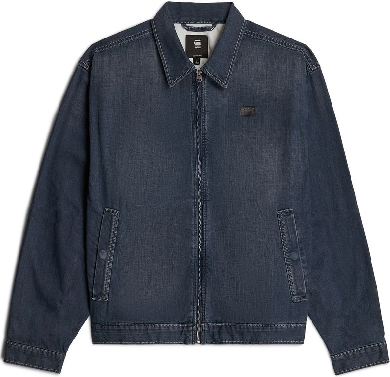 G-Starvoor mannen. D26902-D944-H137 Coach Jas marine (S), Casual, Katoen, Marineblauw