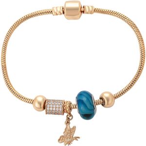 faina Armband  blauw / rose-goud