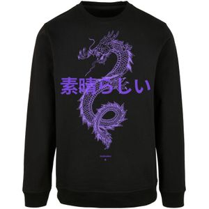 F4NT4STIC Sweatshirt 'Drache Lila'  violetblauw / zwart