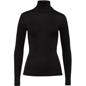 Shirt met lange mouwen en turtleneck van een mix van wol en zijde