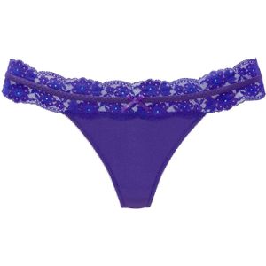 Vivance - String Anisa - Paars - Met Bloeiende Kant Rondom de Band