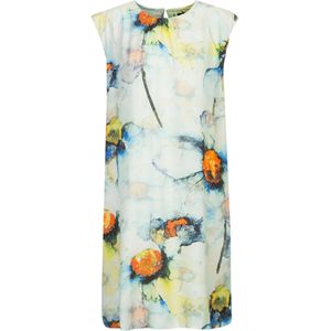 Dine'n'Dance Zomerjurk 'Yuki'  blauw / limoen / oranje