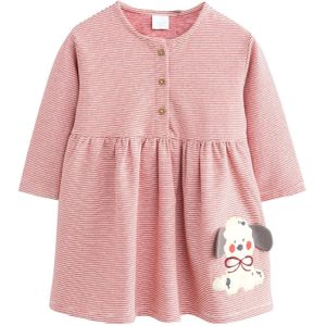 Next Jurk  grijs / rosa / rood / wit