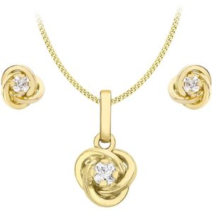 Lucardi Sieraden set 'Klassisch'  goud / zilver