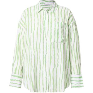 Studio Untold Blouse  groen / wit