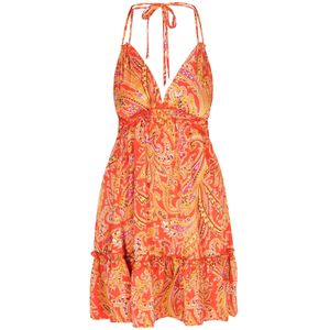 ebeeza Jurk 'Spring Summer'  bruin / geel / oranje / rosa