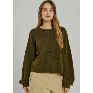 NORR Gebreid vest 'Halli'  olijfgroen