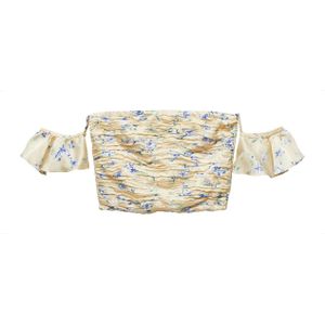MANGO Top 'Bloom'  blauw / azuur / poederroze / wit