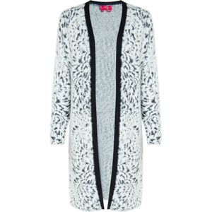 swirly Gebreid vest  zwart / wit