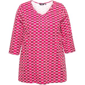 Ulla Popken Shirt  grijs / pink / wit