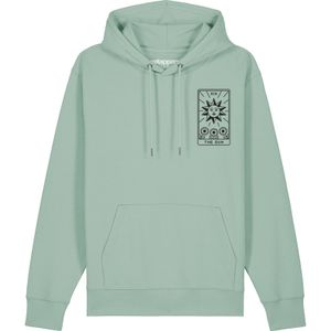 Watapparel Sweatshirt 'Tarot The Sun'  mintgroen / zwart