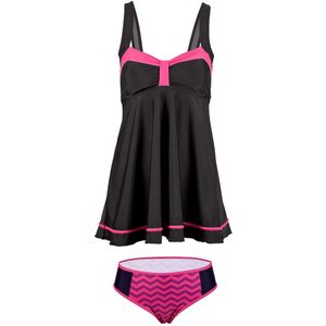 BECO the world of aquasports Tankini 'Zigzag'  pink / zwart