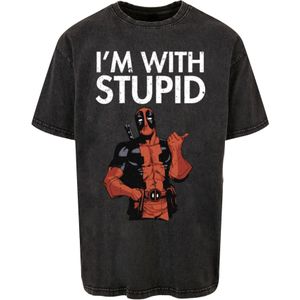 Shirt 'Deadpool - I Am With Stupid'
