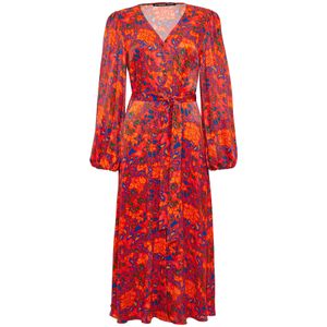 Threadbare Jurk 'Pineapple'  indigo / donkergroen / oranje / rood