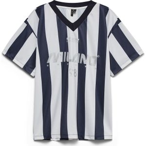 VERO MODA Shirt 'VMLaika'  navy / lichtgrijs / zilver