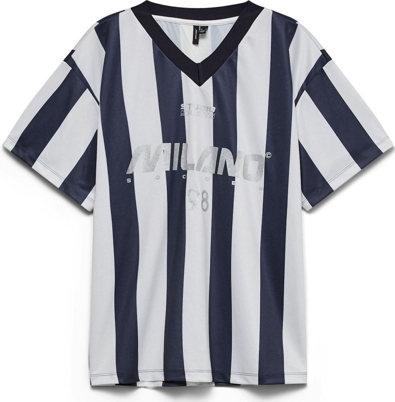 VERO MODA Shirt 'VMLaika'  navy / lichtgrijs / zilver