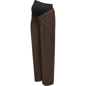 Only Maternity Bandplooibroek 'OLMPLEAT'  bruin