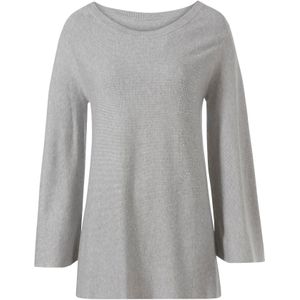 Gebreide Trui - Lichtgrijs/Ecru Mêlee - 70% Viscose, 30% Polyamide