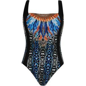SUNFLAIR Badpak  neonblauw / oranje / zwart / offwhite