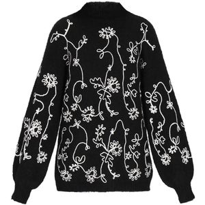 usha FESTIVAL Oversized trui  zwart / wit