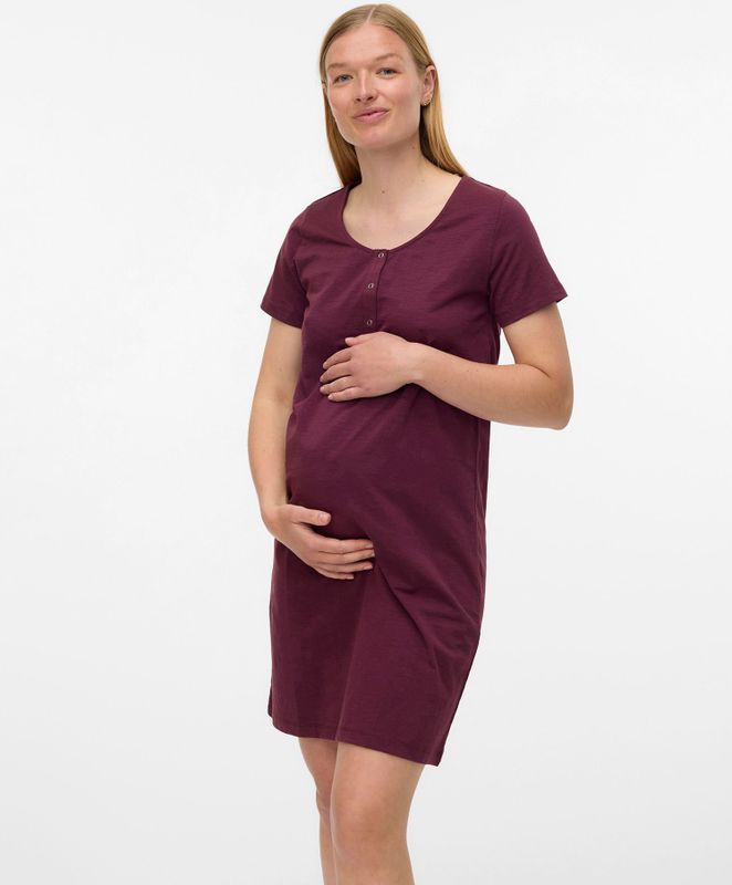 Mamalicious - Mira Solid - Nachtjapon - Biologisch Katoen - Borstvoedingsfunctie