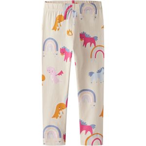 NAME IT Leggings 'NMFNULANA'  beige / smoky blue / mosterd / fuchsia