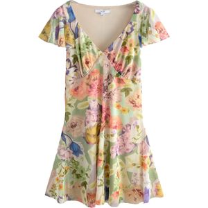 Next Jurk  pasteelgeel / pastelgroen / pasteloranje / pitaja roze