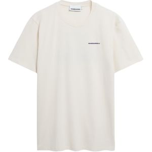 ARMEDANGELS - Shirt - Beige - Ronde Hals - Halve Mouw - Losse Pasvorm