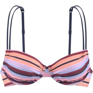 s.Oliver Bikinitop  lichtblauw / abrikoos / pink / donkerrood