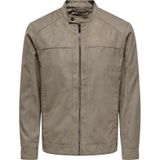 Only & Sons - MIKE - Herenjack - Effen - Leerlook - Regular Fit