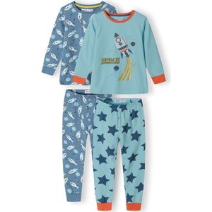 MINOTI Nachtkledij  turquoise / duifblauw / donkerblauw / wit