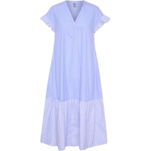 CULTURE Jurk 'Cia'  lichtblauw / wit