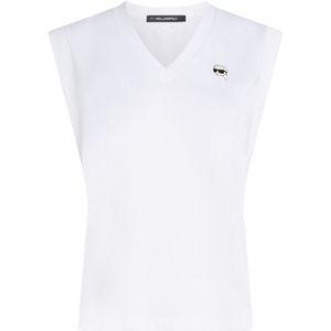 Karl Lagerfeld Shirt 'Ikon'  lichtbeige / zwart / wit
