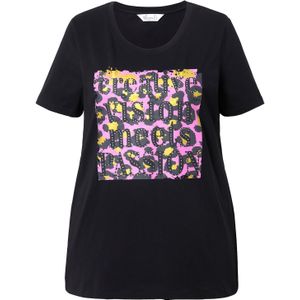 MIAMODA Shirt  geel / pink / zwart