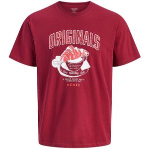 JACK & JONES Shirt  oranje / rood / wit