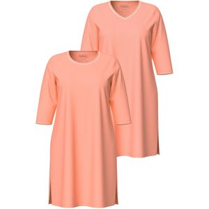 Ulla Popken Nachthemd  koraal / wit