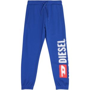 DIESEL Broek  kobaltblauw / rood / wit