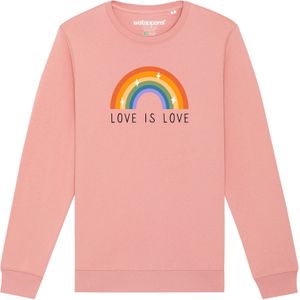 Watapparel Sweatshirt ' Love is Love '  gemengde kleuren / rosa