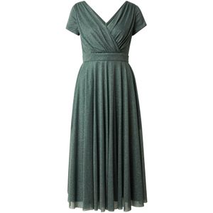 Vera Mont - 0333/4112 - Damesjurk - Donkergroen/grijs