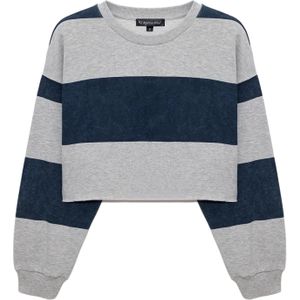 No Matter What Sweatshirt  marine / grijs gemêleerd