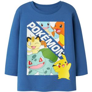 NAME IT Shirt 'NMMJUICE POKEMON'  blauw / geel / oranje / wit
