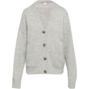 QS Gebreid vest  lichtgrijs