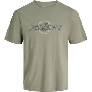 JACK & JONES Shirt  kaki / zwart / wit