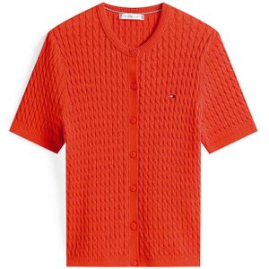 TOMMY HILFIGER Gebreid vest  donkeroranje