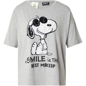 PRINCESS GOES HOLLYWOOD Shirt 'Snoopy smile'  grijs / zwart / wit