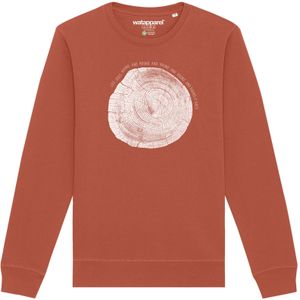 Watapparel Sweatshirt 'Baumscheibe'  lichtbruin / wit