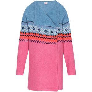 IZIA Gebreid vest  blauw / fuchsia / rood / zwart
