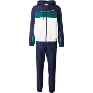Sergio Tacchini Joggingpak 'Quarzo'  donkerblauw / donkergroen / wit