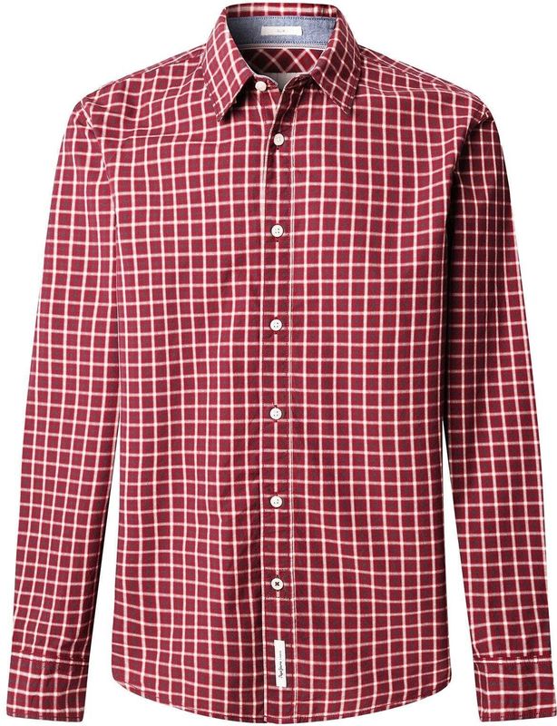 Pepe Jeans Overhemd 'Capel'  knalrood / wit